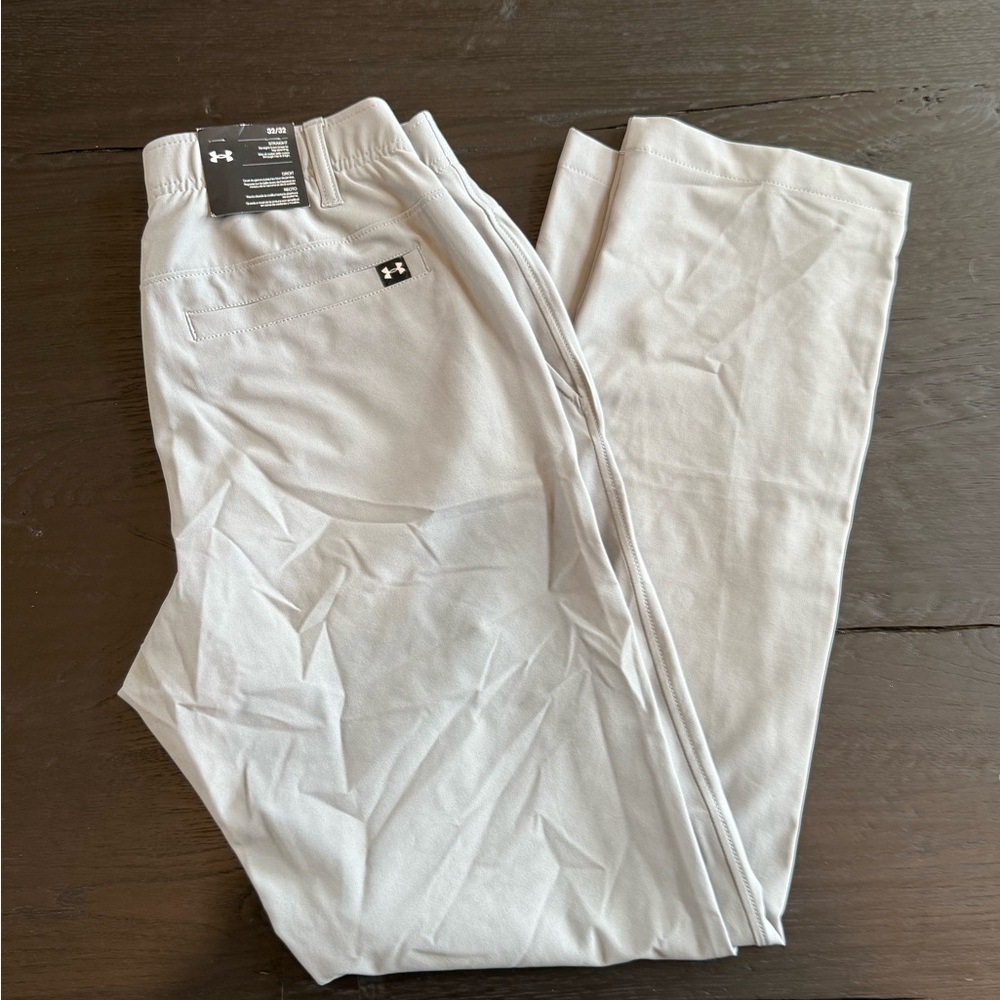 Under Armour Light Gray Straight Pants 32/32 NWT